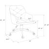 imageNovogratz Her Majesty Office Chair with Casters Adjustable Height and Swivel Motion Gray Linen
