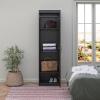 imageNovogratz Her Majesty Single Wardrobe Side Storage Cabinet Black Oak