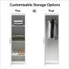 imageNovogratz Her Majesty Single Wardrobe Side Storage Cabinet Black Oak