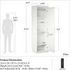 imageNovogratz Her Majesty Single Wardrobe Side Storage Cabinet Black Oak