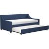 imageNovogratz Her Majesty Upholstered Daybed and Trundle Twin over Twin Grey LinenBlue Linen