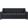 imageNovogratz Her Majesty Upholstered Daybed and Trundle Twin over Twin Grey LinenBlue Linen