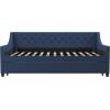 imageNovogratz Her Majesty Upholstered Daybed and Trundle Twin over Twin Grey LinenBlue Linen