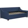 imageNovogratz Her Majesty Upholstered Daybed and Trundle Twin over Twin Grey LinenBlue Linen
