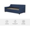 imageNovogratz Her Majesty Upholstered Daybed and Trundle Twin over Twin Grey LinenBlue Linen