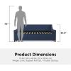 imageNovogratz Her Majesty Upholstered Daybed and Trundle Twin over Twin Grey LinenBlue Linen