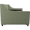 imageNovogratz Her Majesty Upholstered Daybed and Trundle Twin over Twin Grey LinenGreen Linen