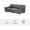imageNovogratz Her Majesty Upholstered Daybed and Trundle Twin over Twin Grey LinenGrey Linen
