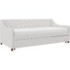 imageNovogratz Her Majesty Upholstered Daybed and Trundle Twin over Twin Grey LinenIvory