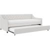 imageNovogratz Her Majesty Upholstered Daybed and Trundle Twin over Twin Grey LinenIvory