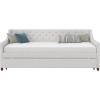 imageNovogratz Her Majesty Upholstered Daybed and Trundle Twin over Twin Grey LinenIvory