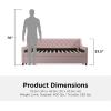 imageNovogratz Her Majesty Upholstered Daybed and Trundle Twin over Twin Grey LinenPink Linen