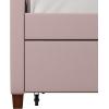 imageNovogratz Her Majesty Upholstered Daybed and Trundle Twin over Twin Grey LinenPink Linen