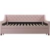 imageNovogratz Her Majesty Upholstered Daybed and Trundle Twin over Twin Grey LinenPink Linen
