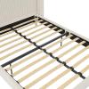 imageNovogratz Holly Upholstered Wingback Bed Frame King Ivory VelvetIvory