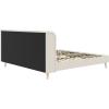 imageNovogratz Holly Upholstered Wingback Bed Frame King Ivory VelvetIvory
