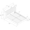imageNovogratz Holly Upholstered Wingback Bed Frame King Ivory VelvetLight Gray