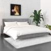 imageNovogratz Holly Upholstered Wingback Bed Frame King Ivory VelvetLight Gray