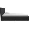 imageNovogratz Kelly Upholstered Bed with Underbed Storage Drawers and Clean Lined Headboard Queen Dark Gray LinenDark Gray Linen