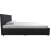 imageNovogratz Kelly Upholstered Bed with Underbed Storage Drawers and Clean Lined Headboard Queen Dark Gray LinenDark Gray Linen