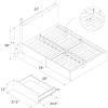 imageNovogratz Kelly Upholstered Bed with Underbed Storage Drawers and Clean Lined Headboard Queen Dark Gray LinenDark Gray Linen