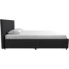 imageNovogratz Kelly Upholstered Bed with Underbed Storage Drawers and Clean Lined Headboard Queen Dark Gray LinenDark Gray Linen