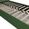 imageNovogratz Kelly Upholstered Bed with Underbed Storage Drawers and Clean Lined Headboard Queen Dark Gray LinenGreen Linen