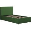 imageNovogratz Kelly Upholstered Bed with Underbed Storage Drawers and Clean Lined Headboard Queen Dark Gray LinenGreen Linen