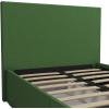 imageNovogratz Kelly Upholstered Bed with Underbed Storage Drawers and Clean Lined Headboard Queen Dark Gray LinenGreen Linen