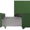 imageNovogratz Kelly Upholstered Bed with Underbed Storage Drawers and Clean Lined Headboard Queen Dark Gray LinenGreen Linen