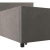 imageNovogratz Kelly Upholstered Bed with Underbed Storage Drawers and Clean Lined Headboard Queen Dark Gray LinenLight Gray