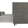 imageNovogratz Kelly Upholstered Bed with Underbed Storage Drawers and Clean Lined Headboard Queen Dark Gray LinenLight Gray