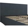imageNovogratz Kelly Upholstered Bed with Underbed Storage Drawers and Clean Lined Headboard Queen Dark Gray LinenNavy