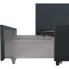 imageNovogratz Kelly Upholstered Bed with Underbed Storage Drawers and Clean Lined Headboard Queen Dark Gray LinenNavy
