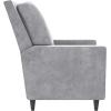 imageNovogratz Lana Pushback Living Room Accent Chair Light Gray Velvet Recliner DA2025779NLight Gray Velvet