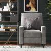 imageNovogratz Lana Pushback Living Room Accent Chair Light Gray Velvet Recliner DA2025779NLight Gray Velvet