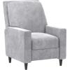 imageNovogratz Lana Pushback Living Room Accent Chair Light Gray Velvet Recliner DA2025779NLight Gray Velvet