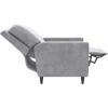 imageNovogratz Lana Pushback Living Room Accent Chair Light Gray Velvet Recliner DA2025779NLight Gray Velvet