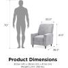 imageNovogratz Lana Pushback Living Room Accent Chair Light Gray Velvet Recliner DA2025779NLight Gray Velvet