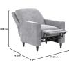 imageNovogratz Lana Pushback Living Room Accent Chair Light Gray Velvet Recliner DA2025779NLight Gray Velvet