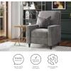 imageNovogratz Lana Pushback Living Room Accent Chair Light Gray Velvet Recliner DA2025779NLight Gray Velvet