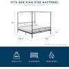 imageNovogratz Marion Canopy Bed King BlackBlack
