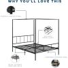 imageNovogratz Marion Canopy Bed King BlackBlack