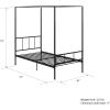 imageNovogratz Marion Canopy Bed King BlackBlack