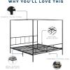 imageNovogratz Marion Canopy Bed King BlackBlack
