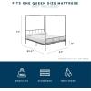 imageNovogratz Marion Canopy Bed King BlackDark Gray