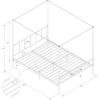 imageNovogratz Marion Canopy Bed King BlackDark Gray
