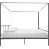 imageNovogratz Marion Canopy Bed King BlackDark Gray