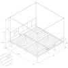 imageNovogratz Marion Canopy Bed King BlackDark Gray