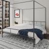 imageNovogratz Marion Canopy Bed King BlackDark Gray